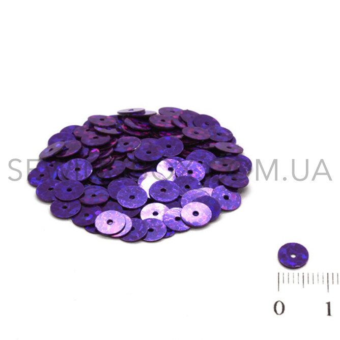 Паєтки голографічні 6мм, колір H-52 (5грам)