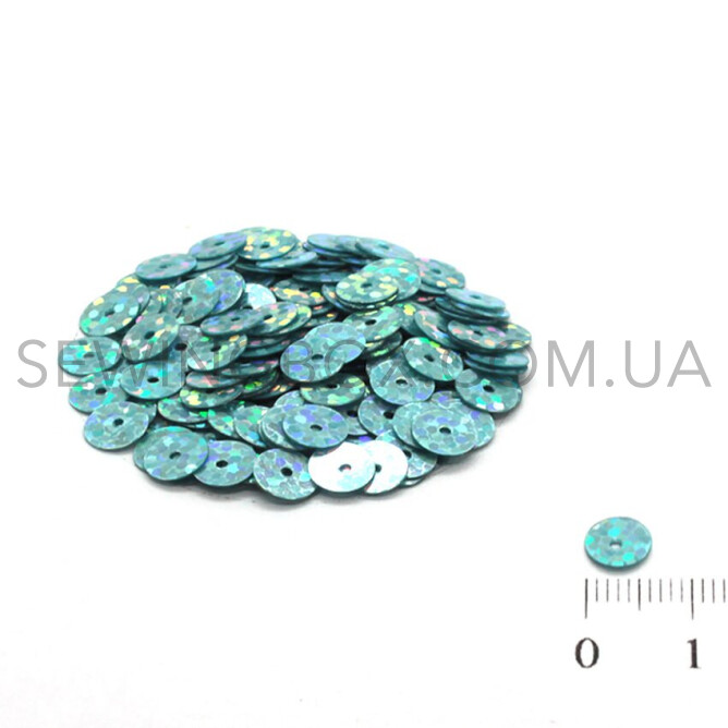 Паєтки голографічні 6мм, колір H-24 (5грам)