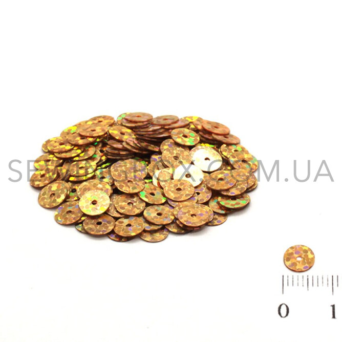 Паєтки голографічні 6мм, колір H-84 (5грам)