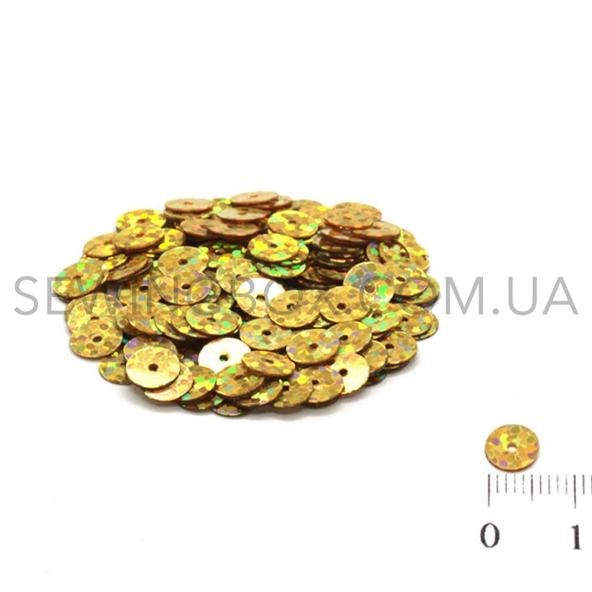 Паєтки голографічні 6мм, колір H-6 (5грам)