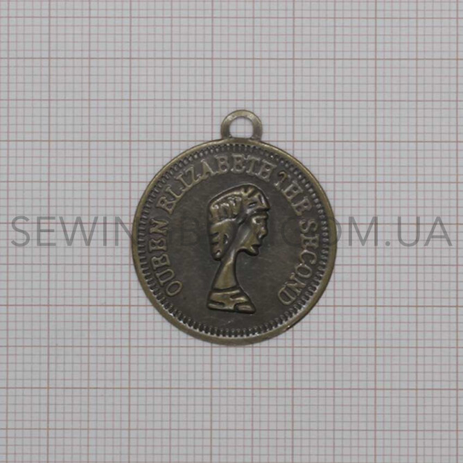 Монетки декоративні 2,5см, колір антик (200шт) (арт.4592)