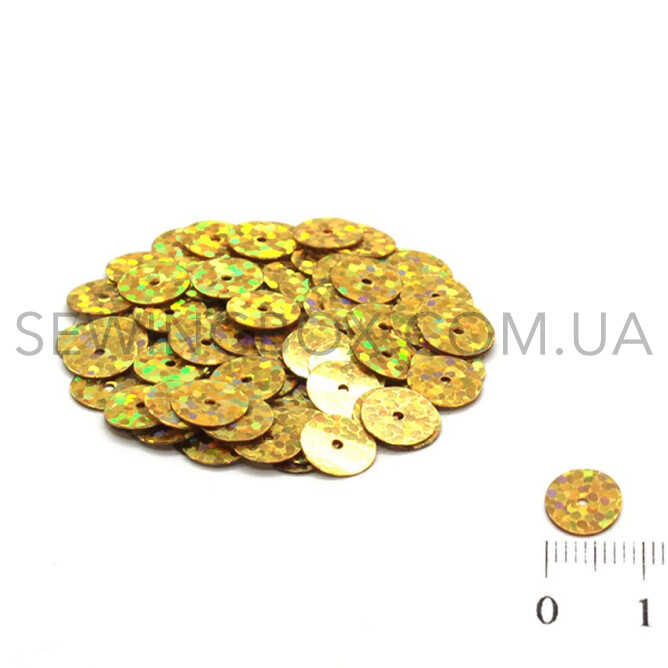 Паєтки голографічні 8мм, колір H-7 (5грам)
