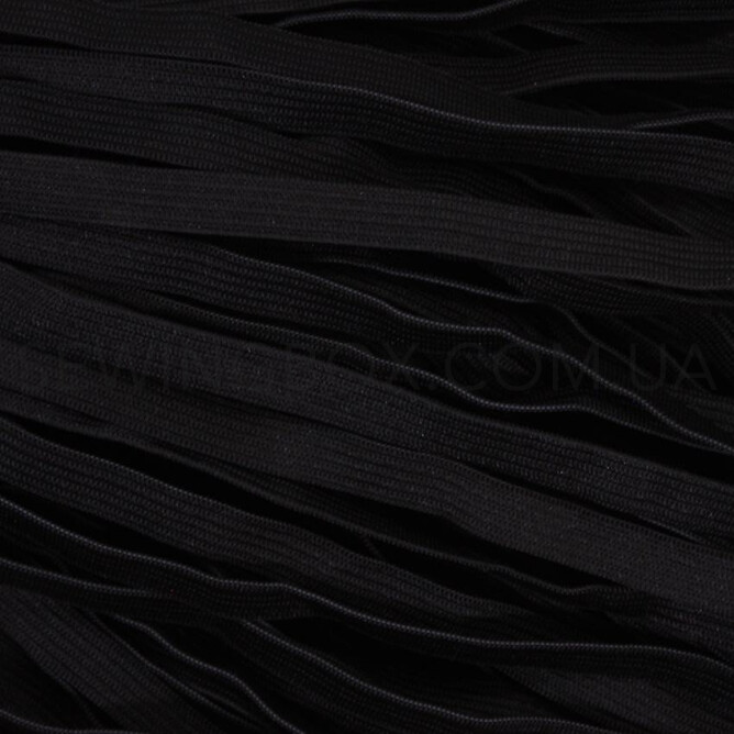 Резинка 0,9см, колір чорний (100м)