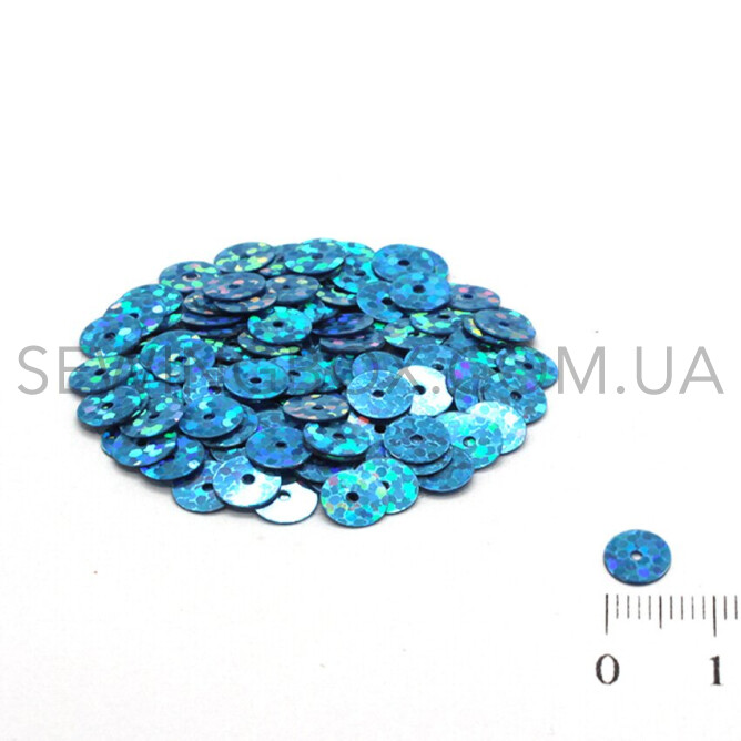 Паєтки голографічні 6мм, колір H-50 (5грам)