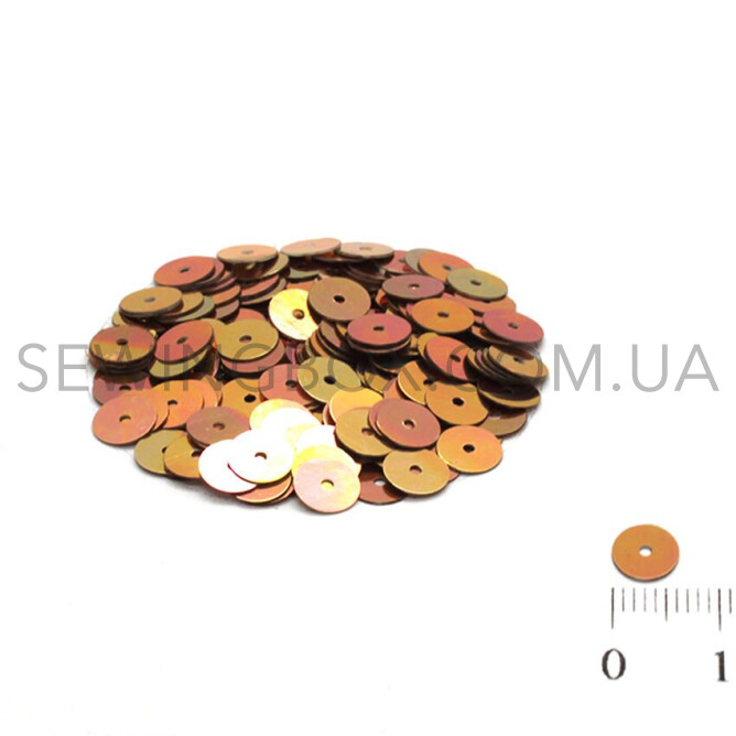 Паєтки голографічні 6мм, колір H-37 (5грам)